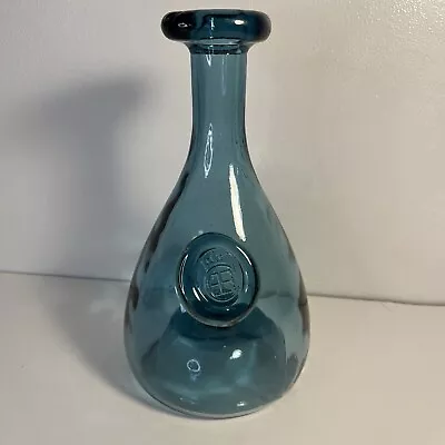 Buy Holmegaard Elsimore Danish Blue Glass Wine Carafe CE Crown Inward Kick Up • 18.63£