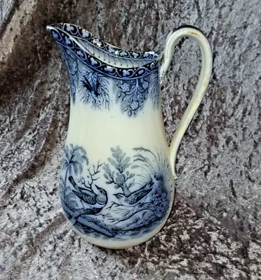 Buy  Swansea Pottery D J EVANS Blue And White Jug Birds Pattern 8.5  • 39.99£