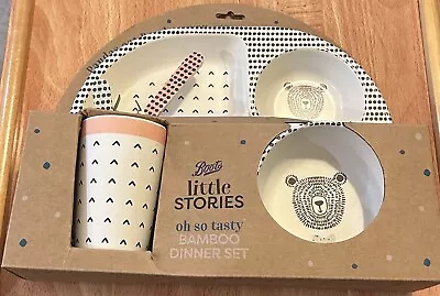 Buy BABY BAMBOO DINNER SET From BOOTS  BRAND NEW BOXED X2 • 5.99£