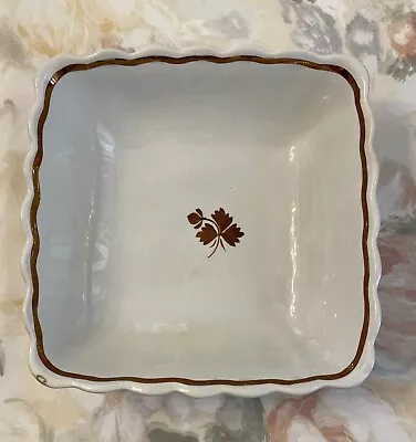Buy VTG Alfred Meakin White Ironstone China England Scalloped Square Bowl Tea Leaf • 32.62£