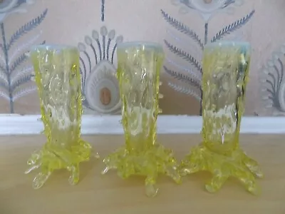 Buy ANTIQUE John Walsh Vaseline Glass 19th Century  URANIUM GLASS X 3 Damaged • 49.99£