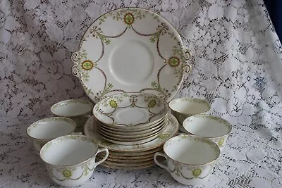 Buy Antique 'Adderleys Ltd' 19 Piece Tea Set 'Sheraton' Pattern • 29.99£