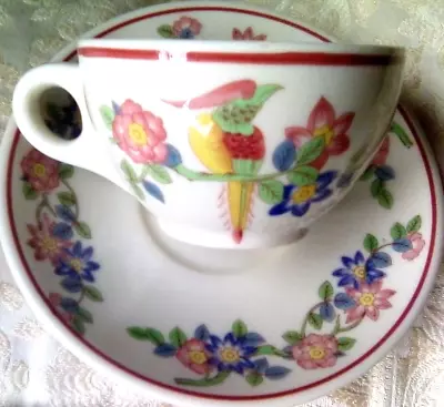 Buy Syracuse China Bird Flowers Teacup Coffee Cup Saucer VTG MCM Ritz Carlton Hotel • 34.47£