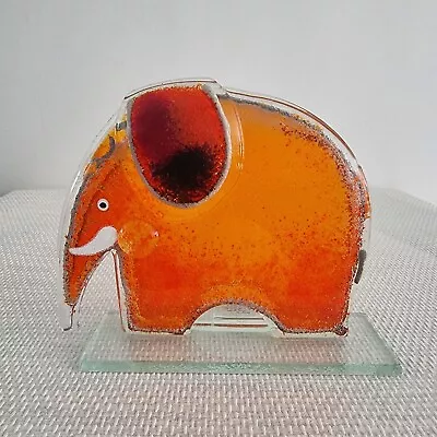 Buy Fused Glass Elephant Ornament Nobilé Glassware Annette Patolowski Poland • 39.99£