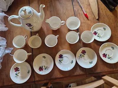 Buy Alfred Meakin - Realm Rose - Complete Coffee Set - 6 People - Excellent Cond • 15£