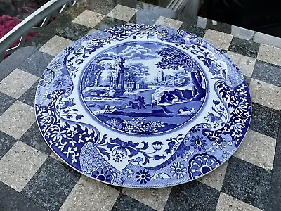 Buy Spode Blue Italian Cake Gateaux Cheese Serving Plate Stand Platter 11 1/2” • 35£