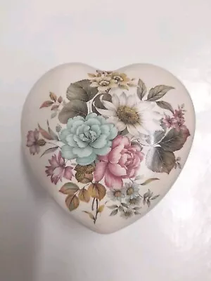 Buy Purbeck Pottery Poole Heart Dish - Trinket Dish With Flower Floral Pattern • 5£
