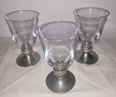Buy Three Etain Glass And Pewter Drinking Vessels. (892) • 10£