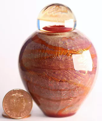 Buy Richard Clements, Australian Art Glass Perfume Bottle, Sandy Crystalline • 74.50£