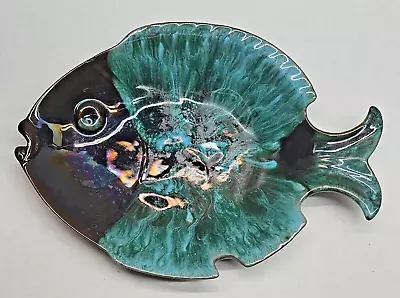 Buy Blue Mountain Pottery Fish Dish Plate Midcentury Canadian Ceramics - Green Hues • 23.27£