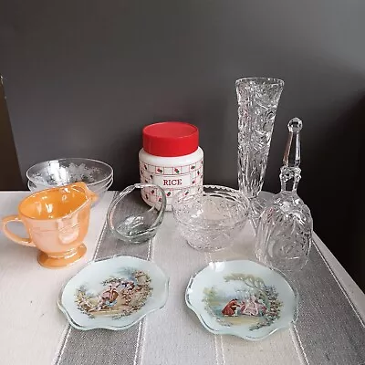 Buy Bundle Glass Ware Arcopal, Fire King, Stuart Crystal 8 Items Pre-loved Vintage  • 9.80£