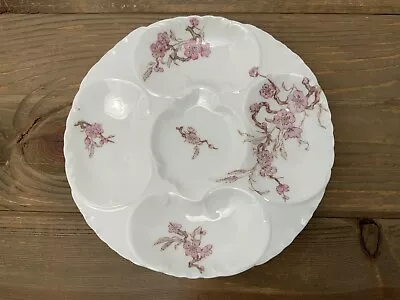 Buy Vintage Haviland & Co Limoges Oyster Plate Schleiger 222E Pink Flowers France • 83.98£