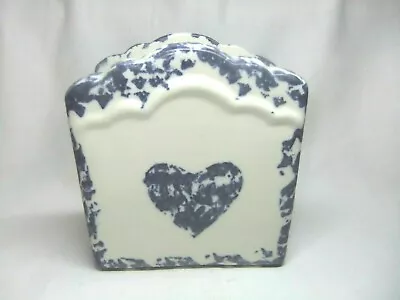 Buy Jacquelynes Letter Rack Organiser Canadian Art Pottery Canada Blue & White Heart • 14.99£