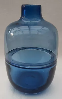 Buy Scandinavian ? Blue Glass Vase In Excellent Condition  • 12£