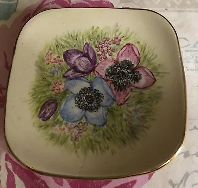 Buy Gorgeous Vintage Sandland Ware Anemone China Floral Pin Dish • 2.99£