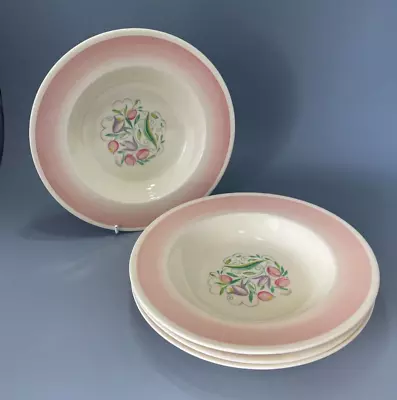 Buy Susie Cooper Dresden Sprays Pink 8.75  Shallow Soup Bowls (x4) • 14.99£