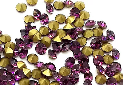 Buy 500 X Glass Chatons, EIMASS® Grade A Point-back Cut Diamond Crystals Foiled Gems • 3.99£