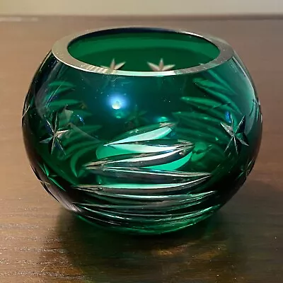 Buy Marquis By Waterford Emerald Green Cut To Clear Crystal Votive Candle Holder • 18.63£