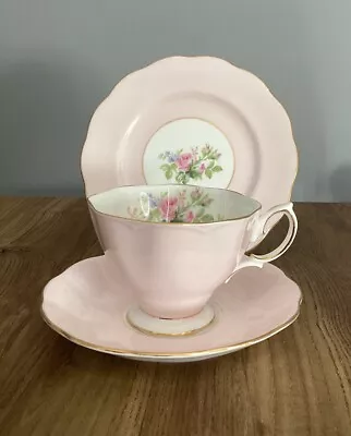 Buy Royal Albert Bone China Pale Pink Harlequin Cup, Saucer &  Tea Plate Trio • 29£