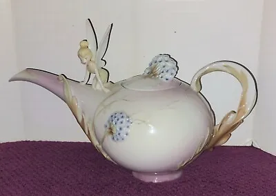 Buy Franz Disney Tinkerbell Porcelain Teapot Sold Out Mint In Box With Certificate • 1,206.85£