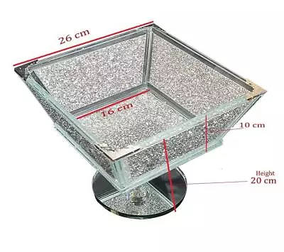Buy Crushed Crystal Diamond All Home Decor Ornaments Glass Sparkle Bling Ceramic Box • 44.99£