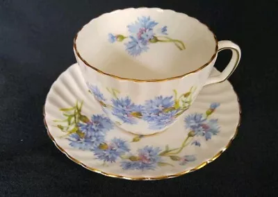 Buy Adderley Fine Bone China England - Vintage Cup & Saucer -Cornflower Design Print • 15.80£