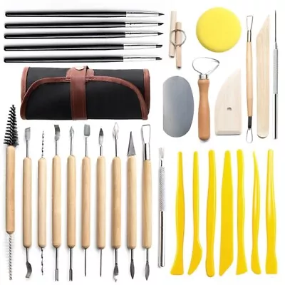 Buy 31pcs Pottery Sculpting Tools Ceramic Shapers Clay Carving Tools For Beginners • 16.57£