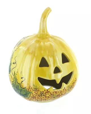 Buy Blue Rose Polish Pottery Jack O'Lantern Small Pumpkin • 91.80£