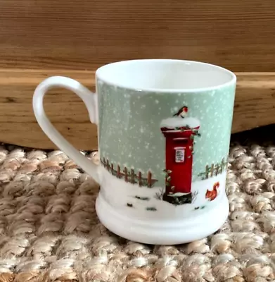 Buy Tesco Cotswold Frosted Forest Robin Postbox Winter Christmas StonewareTankardMug • 12.99£