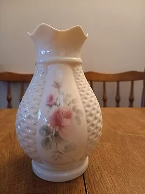 Buy Donegal China (Parian China) Vase Rose Design Excellent Condition • 10£