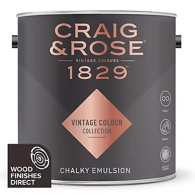 Buy Craig And Rose 1829 Chalky Emulsion Paint 2.5L & 5L - All Colours - Free P&P • 47.99£