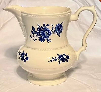 Buy Lord Nelson Pottery White Blue Flowers Transferware Pitcher England • 8.39£