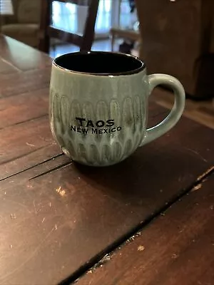 Buy Stoneware Pottery Mug Drip Glaze Green Brown Big Mug Taos New Mexico • 16.68£