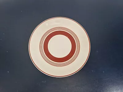 Buy Vintage Grays Pottery Hand-painted Saucer Deep Red Maroon Banded Design • 9£