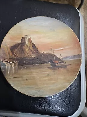 Buy Watcombe Torquay Pottery Plate Hand Painted Signed Hughes • 20£