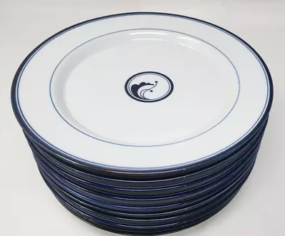 Buy Dansk Flora Juniper Blue & White Dinner Plates 10-3/4  - Set Of 10 - MINT • 93.35£