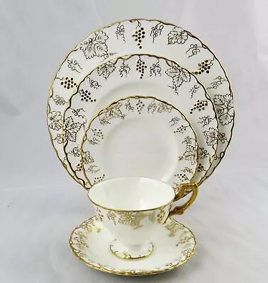Buy Royal Crown Derby Vine Gold 5 Piece Place Setting England Multiple Available • 65.19£