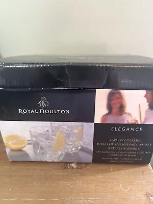 Buy Royal Doulton Elegance Whiskey Glasses New In Box • 27.96£