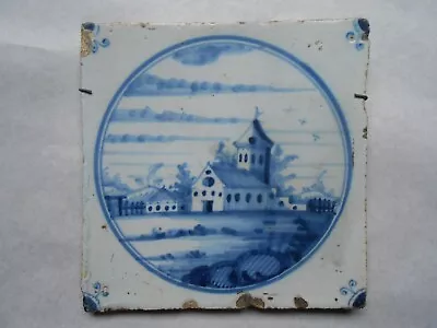 Buy Antique Dutch Delft Blue Tile 17th/18th Century. Pottery. Ceramic. • 50.40£