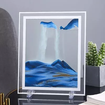 Buy 3D Rotatable Moving Sand Art Picture Glass Quicksand Painting Deep Sea Sandscape • 5.89£