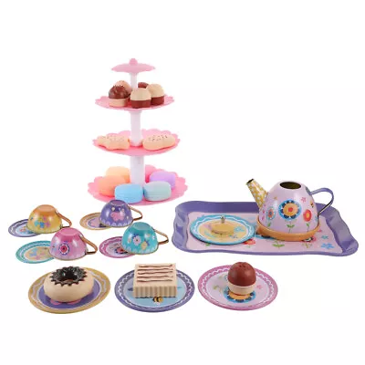 Buy  1 Set Of Children Tea Set Toy Imitation Tin Tea Set Toy Kid Pretend Tea Set Toy • 21.55£