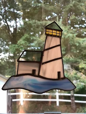 Buy Stained Glass Light House Sun Catcher • 25.15£
