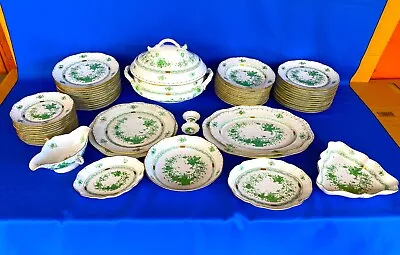 Buy Herend Porcelain Handpainted Indian Basket Green Dinnerware Set For 12 Persons • 6,989.47£