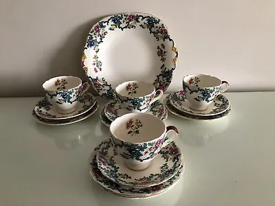Buy Royal Cauldon Victoria Tea Set- 4 Plate Cup Saucer Trios Serving Plate I Plate • 21£