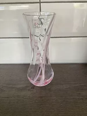 Buy Caithness Bud Vase. Pink Swirl Design. 18.5cm Height. VGC • 3.99£