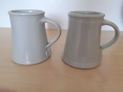 Buy 2 X Chris Aston Studio Pottery Grey Beer/Coffee Mugs - New • 4.99£
