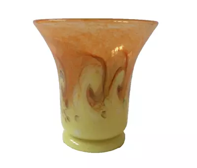 Buy Early Monart Flared Vase, Unusual Colour Combination, Rounded Foot, Pontil Vgc • 185£