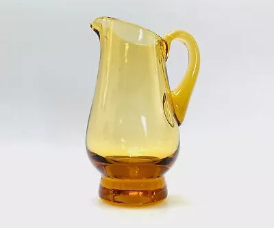 Buy Vintage Whitefriars Small Golden Amber Footed Glass Jug Creamer • 12£