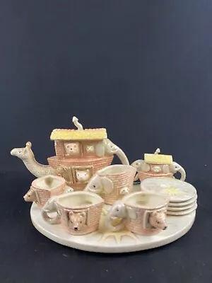 Buy Noah's Ark Miniature Child-Size Tea Set Vtg 13 Pc Decorative China Children • 19.54£