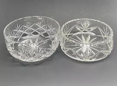 Buy Crystal Serving Bowls Dishes ( A2), Tableware, Set Of 2, Vintage, Glassware • 19.99£
